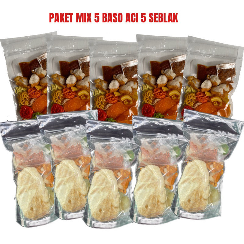 

Paket 5 Baso Aci 5 Seblak di buat dadakan