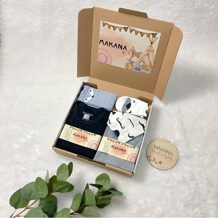 

[Best]PROMO Hampers Baby / Kado Bayi / Kado Lahiran / Baby Gift - Double Package - Black Grey