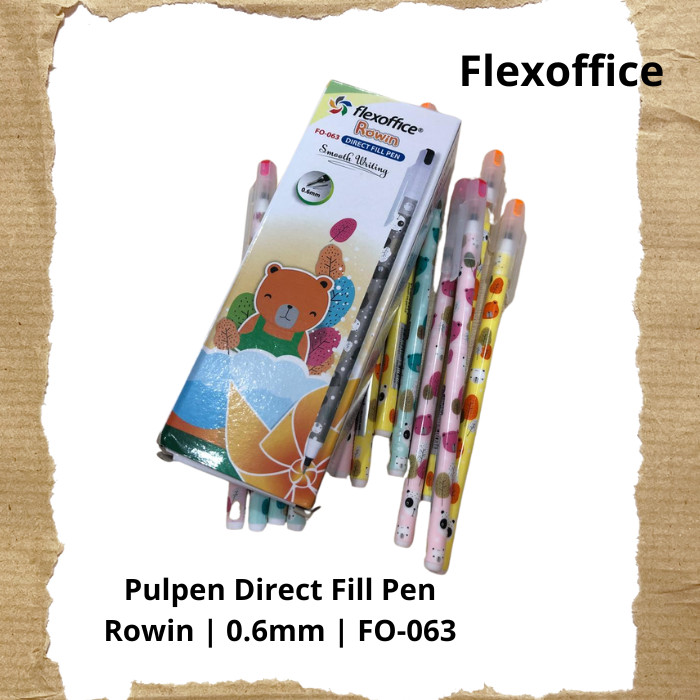 

Flexoffice Pulpen Direct Fill Pen Rowin 0.6mm Hitam - FO-063