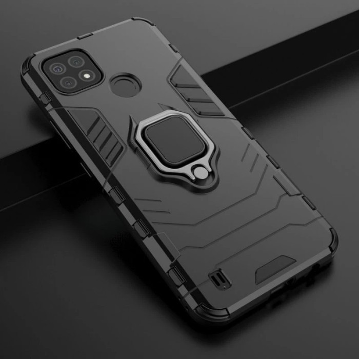 REALME C11 2021 / C20 / C21 / C21Y CASE ROBOT ARMOR IRING STANDING CASE #SNWIRC