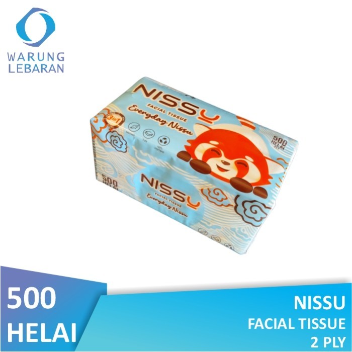 Nissu Facial Tissue 2 Ply 500 Helai Tisu Wajah