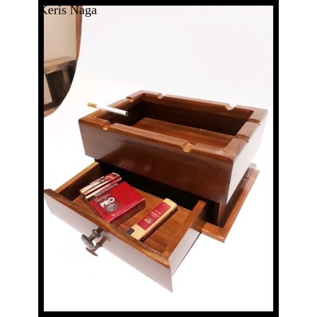 Ready Kotak Asbak Rokok Kayu Jati Multyfungsi Terlaris|Best Seller LSF10