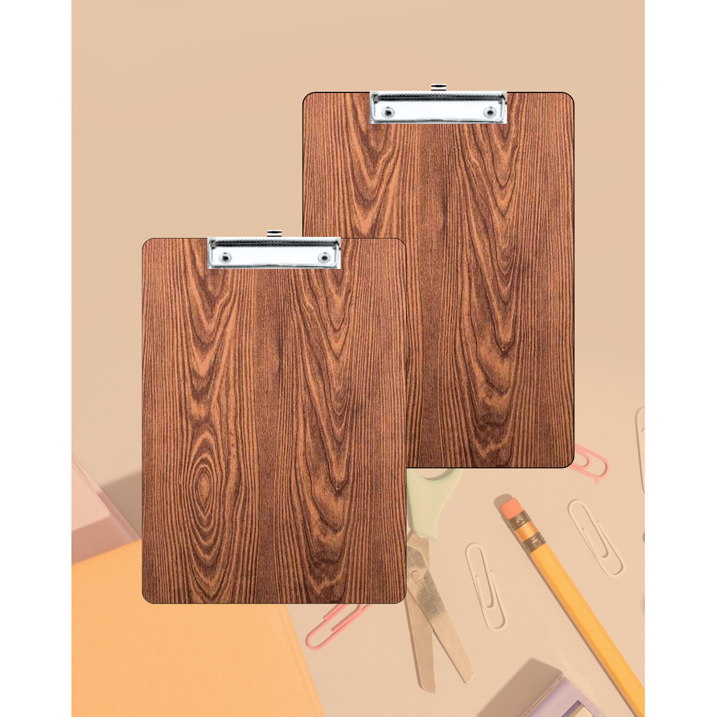 

Papan Ujian Clipboard - Papan Jalan - Papan Dada Kayu F4 Folio Clip Board / B S