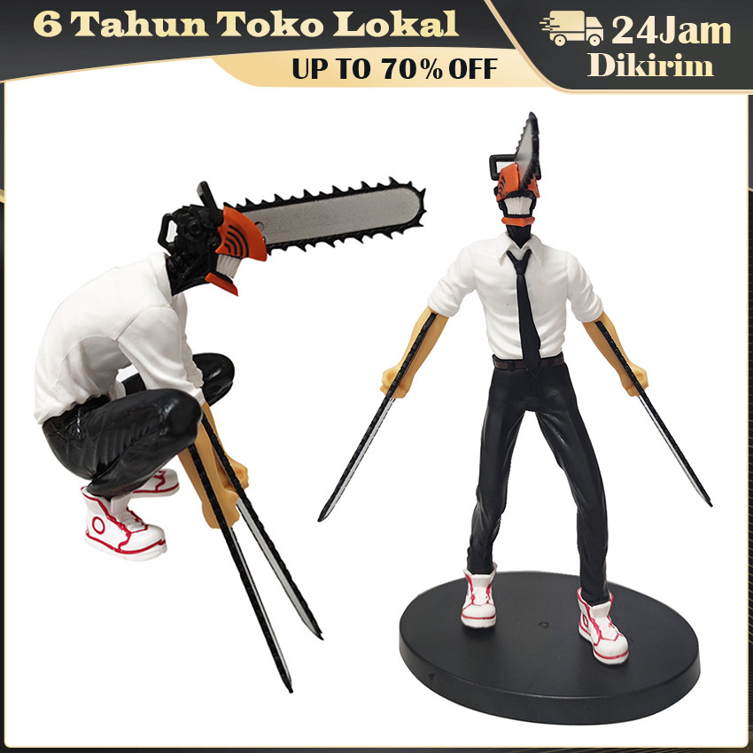 Action Figure Chainsaw Man Denji & Makima / Statue Miniatur Duduk dan Berdiri - Ideal untuk Kolektor