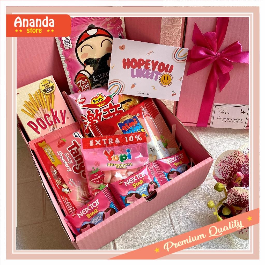 

Kado Buat Pacar Gebetan Anniversary Wisuda Teman / Hampers Snack Ulang Tahun Gift Box Wisuda Kado Sempro Hadiah Lebaran