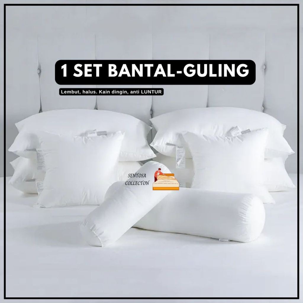 TAMBAHAN Sarung Bantal Guling Polos/Motif Ukuran 50x70cm Kain Katun Jepang