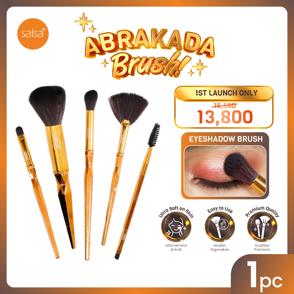 SALSA Abrakada Brush - Kuas Make Up Set Brush Pemula Alat Rias Lembut