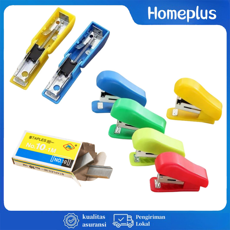 

HomePlus Staples Mini Stapler Ukuran Kecil Unik Lucu Unik Praktis Model Simple Lucu Warna Warni Set Stapler Perlengkapan Kantor Siswa
