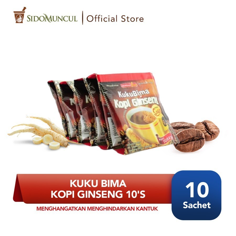 

Kopi Ginseng Kuku Bima 10's - Sidomuncul