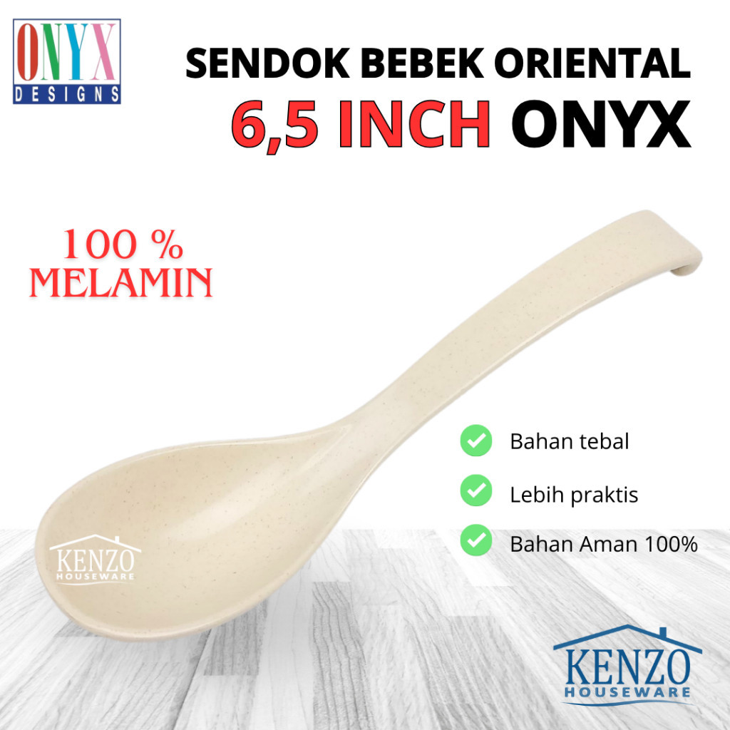 Sendok Cekung Bebek Oriental Sendok Mie Ramen Makan Melamin Spoon ONYX