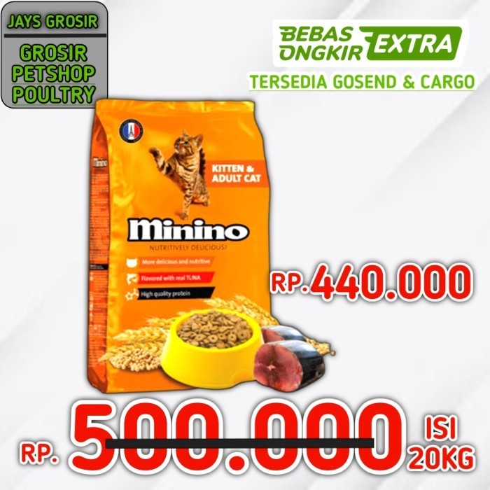 MININO TUNA 20KG PAKAN KUCING MININO KITTEN ADULT 20KG