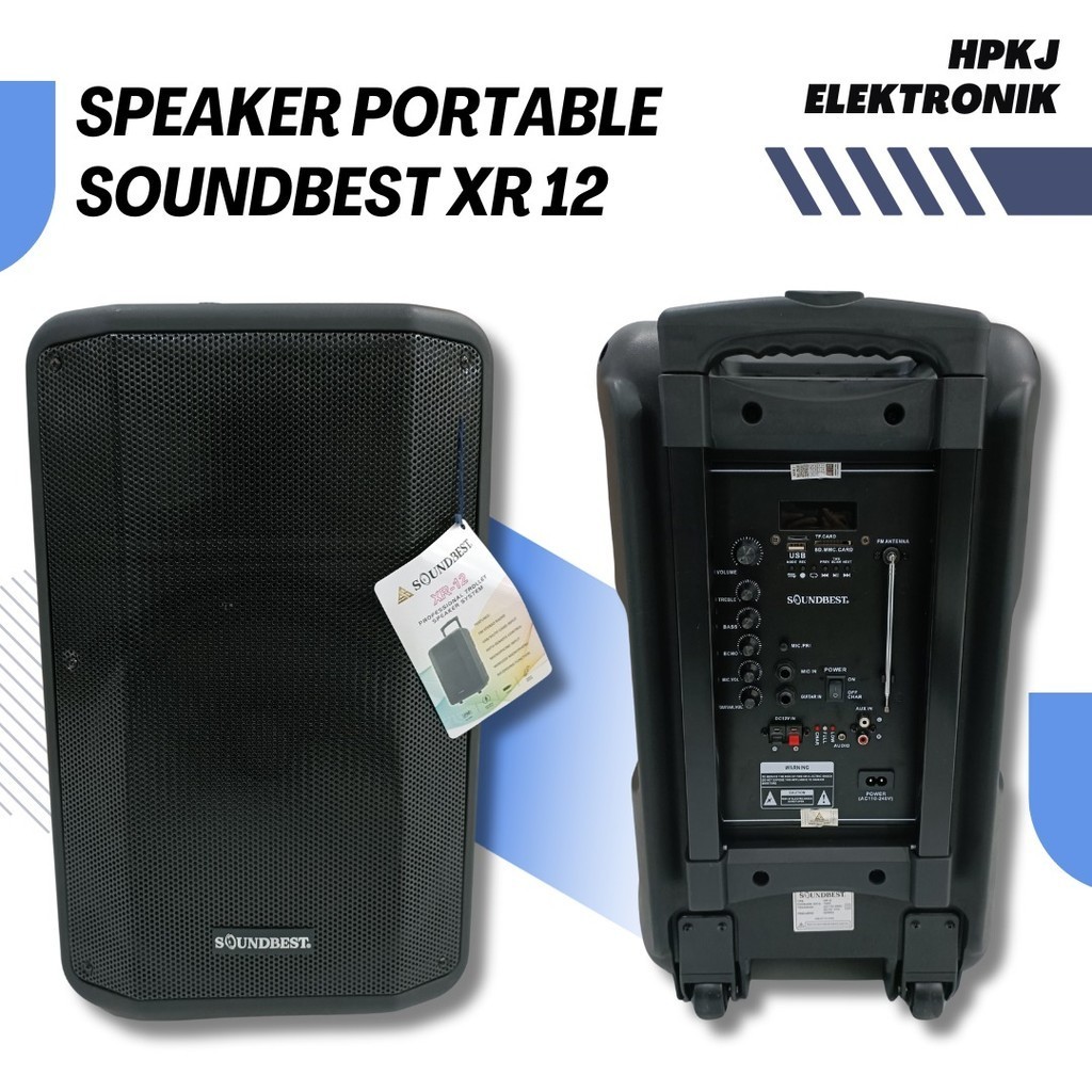 Speaker Portable Wireless Soundbest XR 12 12inch SOUNDBEST XR12