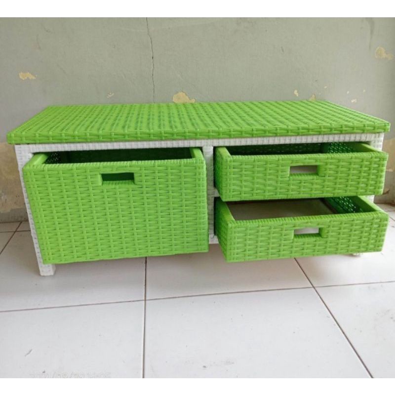 Lemari Tv Rotan Sintetis Minimalis Viral