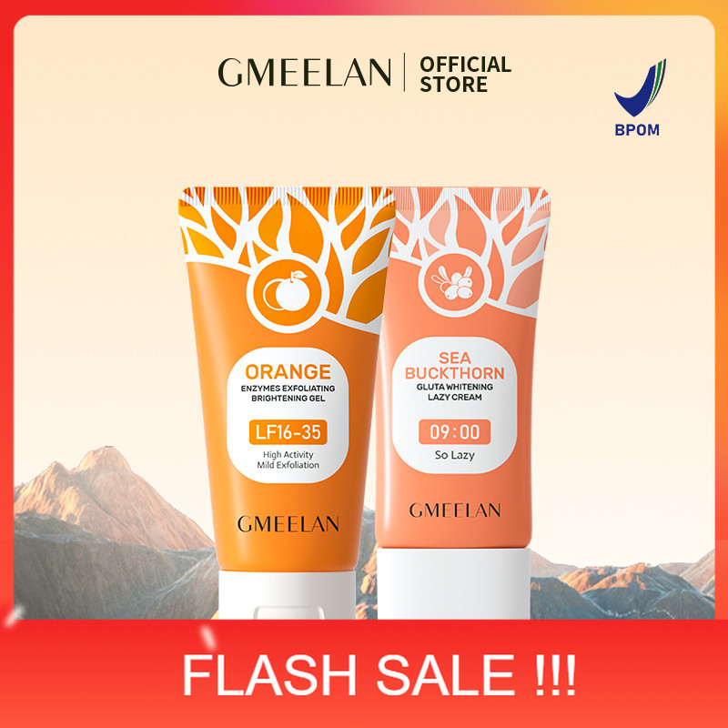 PROMO GMEELAN Exfoliating Gel Face Eksfoliasi Wajah +Day Cream Set Pemutih Wajah Skincare Kit