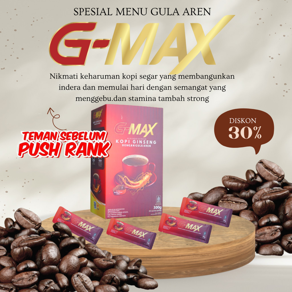 

Coffee G-MAX Kopi Ginseng Stamina Pria Dewasa Kuat Dan Tahan Lama Tanpa Efek Samping 100% Original TOKO HOKI