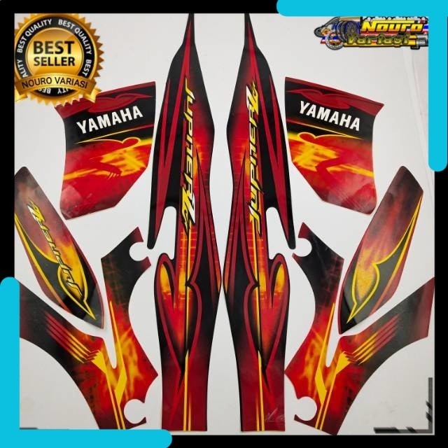 striping yamaha jupiter z hitam merah 2009 2010 stiker list body motor standar berkualitas mantap nazia