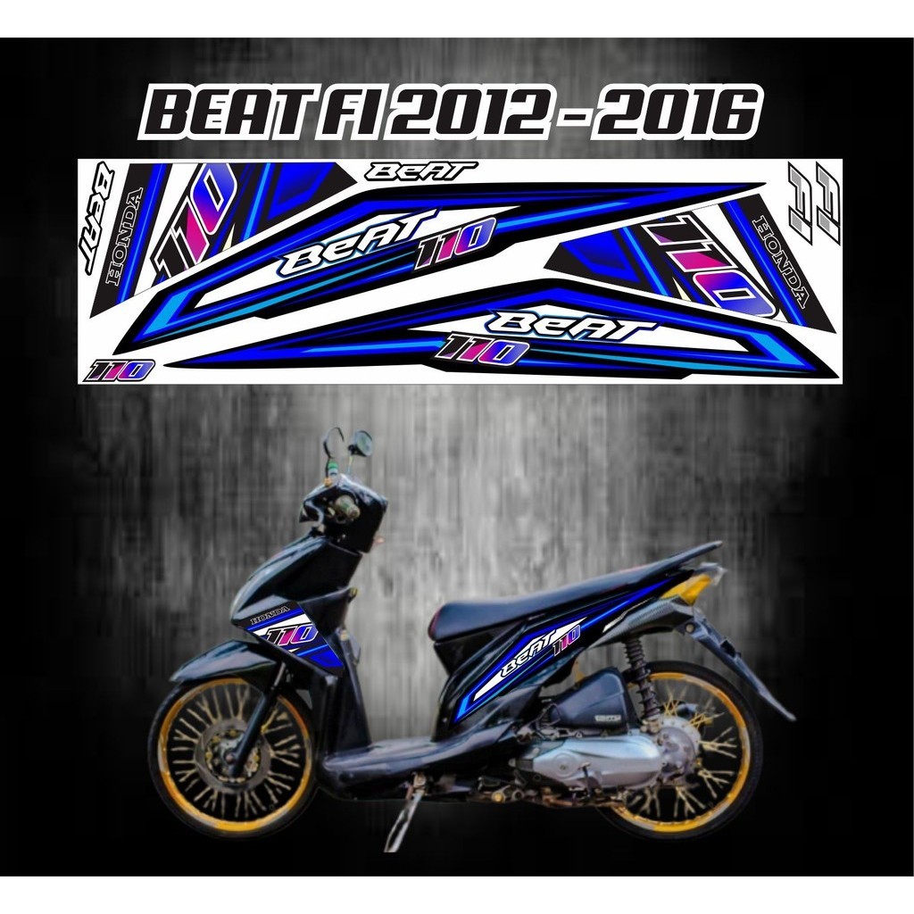 VARIASI COD VARIASI STIKER / BEAT FI 2014 STIKER MOTOR STRIPING POLET LIS BEAT MOTOR  MOTIF VARIASI 