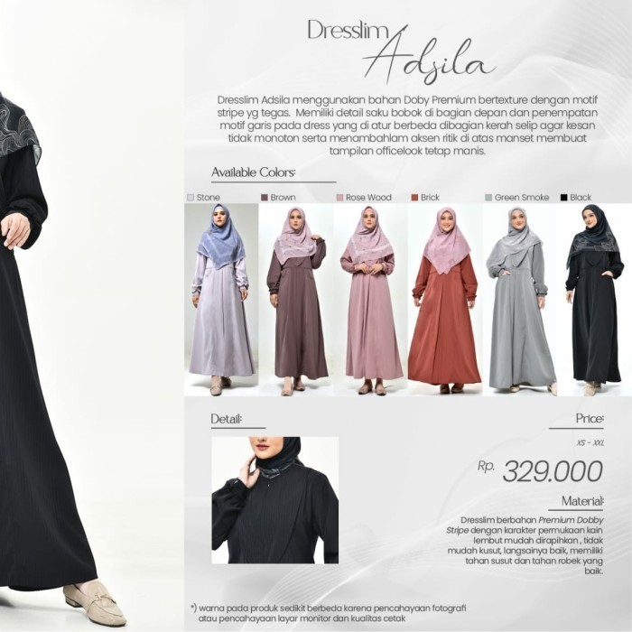 gamis wanita dresslim adsila rabbani  new arrival