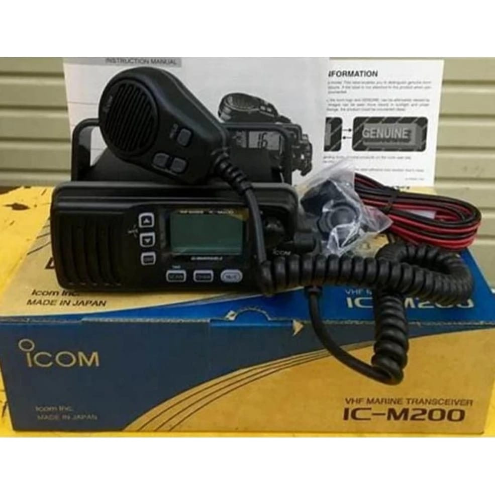 Ori Radio Rig VHF Marine Icom IC M220 ICM220 pengganti M200 / Radio Rig Mobil Kendaraan Icom Marine 