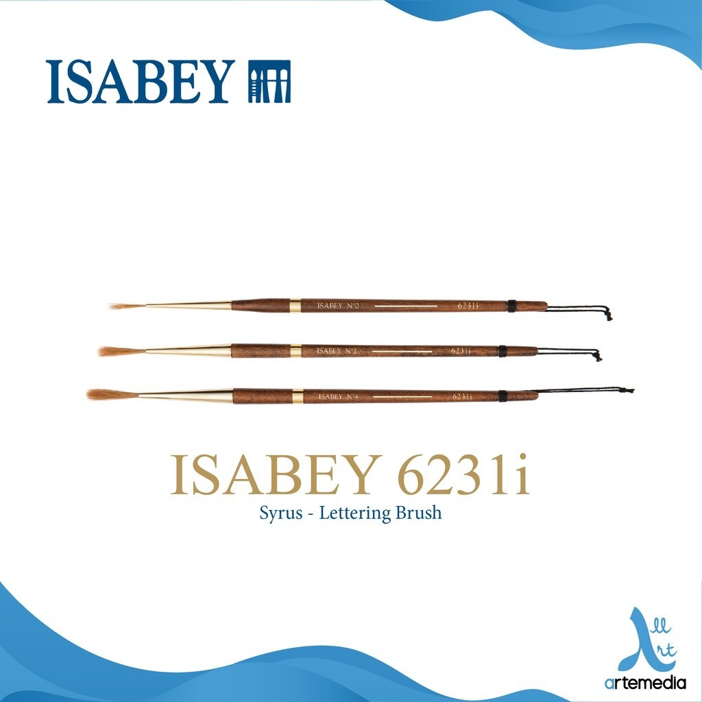 

Isabey 6231i Lettering Syrus Brush Short Handle Kuas Lukis