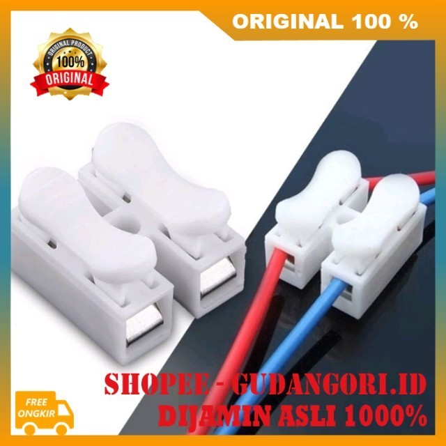 Safety Sambungan Kabel 2 Pin Konektor Kabel listrik Isi 50 pcs ORIGINAL