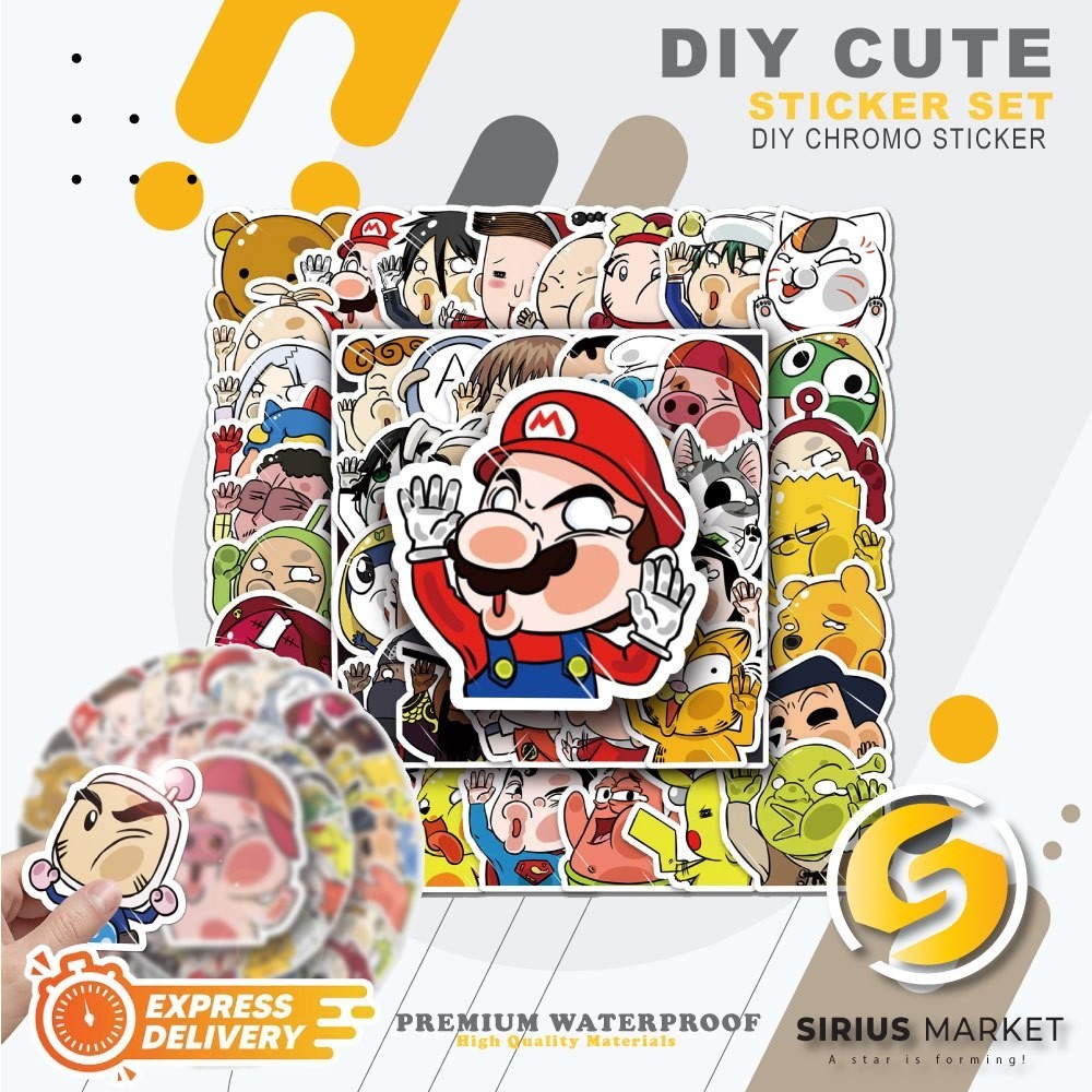 

45 PCS Stickers Series Cartoon Stickers Decorative Waterproof