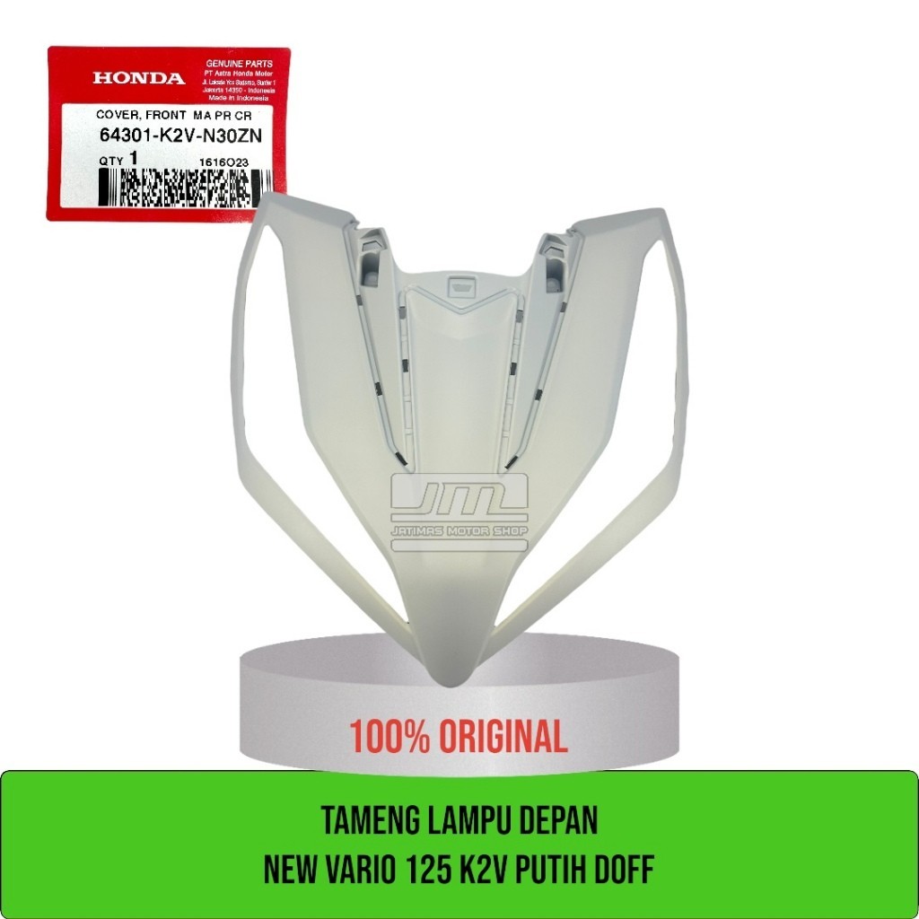 Cover tameng lampu depan new vario 125 K2V putih doff 64301-K2V-N30Z