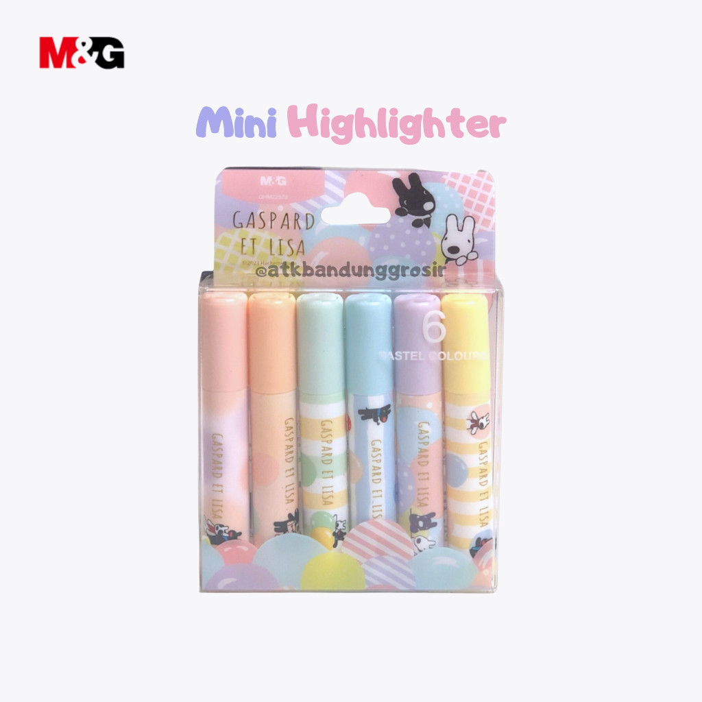 

Highlighter Textliner Mini M&G Gaspard Et Lisa 6 Warna Pastel Penanda Tulis Lucu #QHM22579 – Set ( 6 Warna )