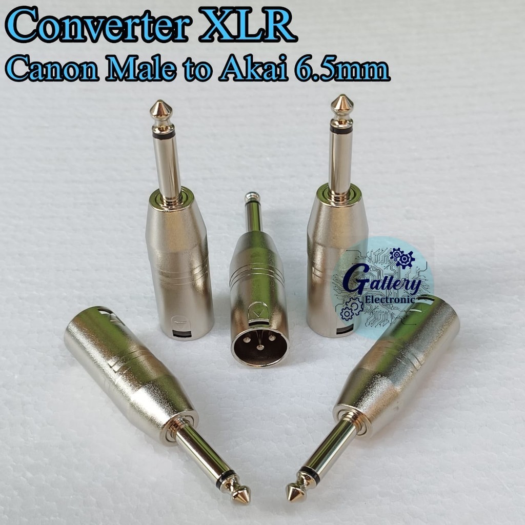Converter Canon XLR Male to Jack Akai 6.5 Mono / Konektor  XLR to TOA / Connector