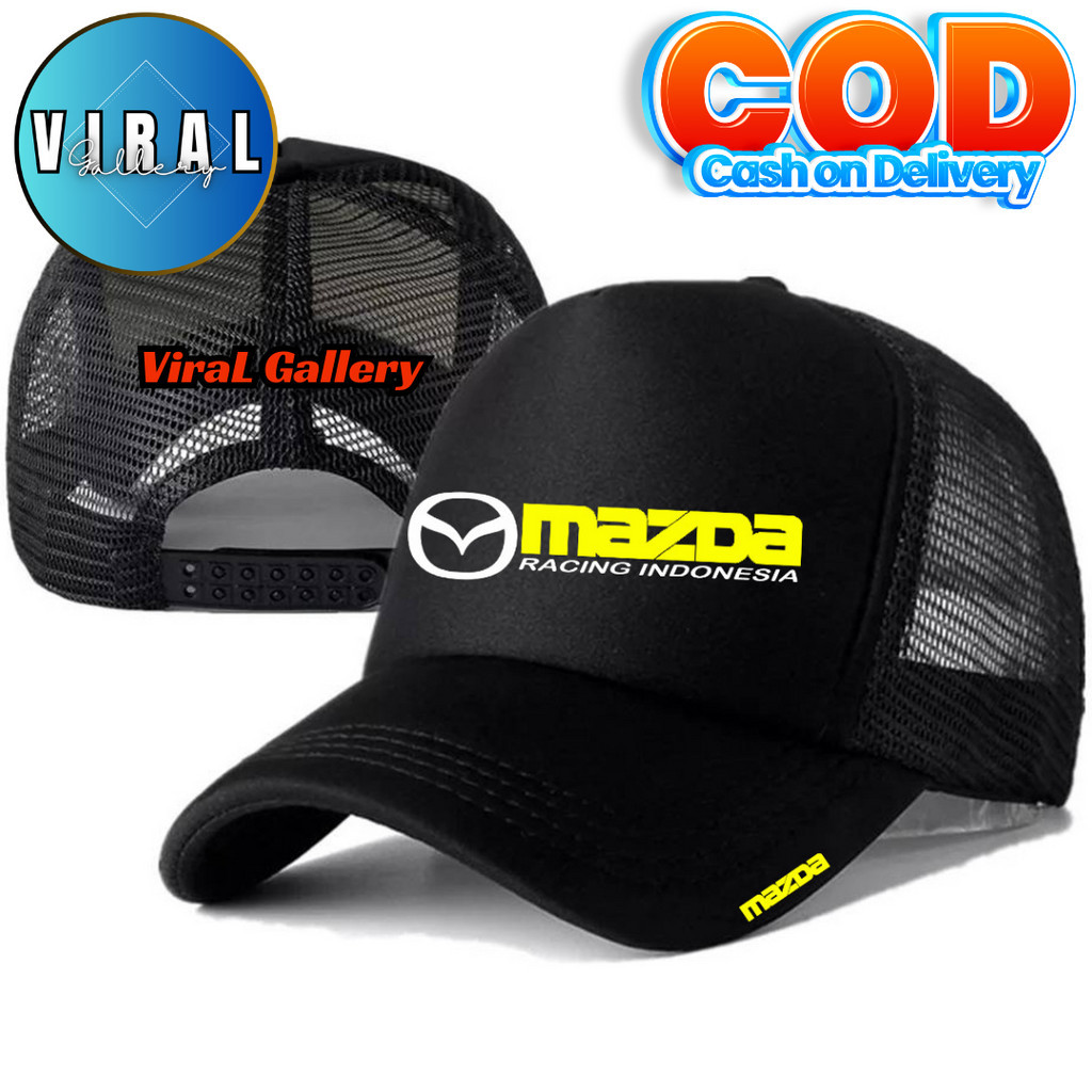 ViraL Gallery Topi Trucker MAZDA - Topi Distro MAZDA Logo - Topi MAZDA Premium - Topi Pria Dewasa - 