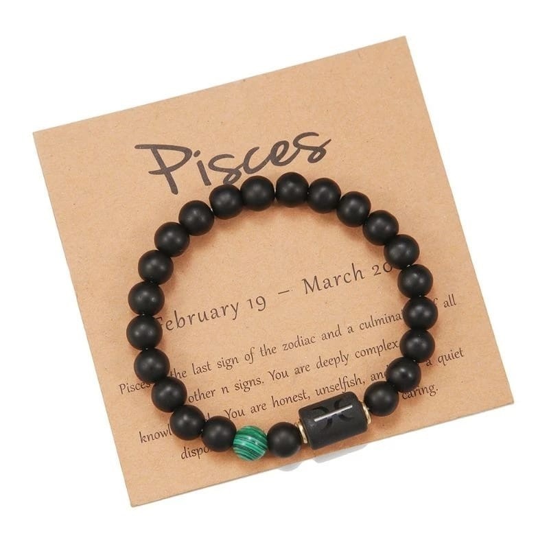 HOROSCOPE GELANG BATU ZODIAK UNISEX BRACELET PISCES