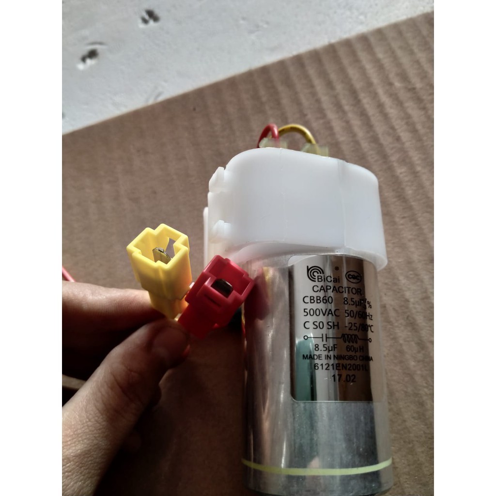 ORIGINAL CAPASITOR KAPASITOR 8.5UF 500VAC MESIN CUCI TOP LOAD LG