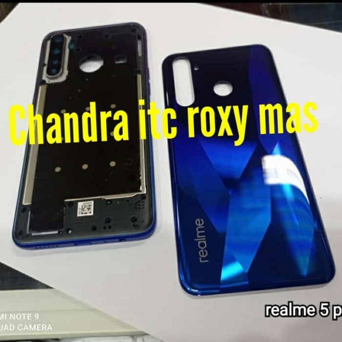 Housing Tulang Bazel Backdoor Realme 5 pro  - Biru