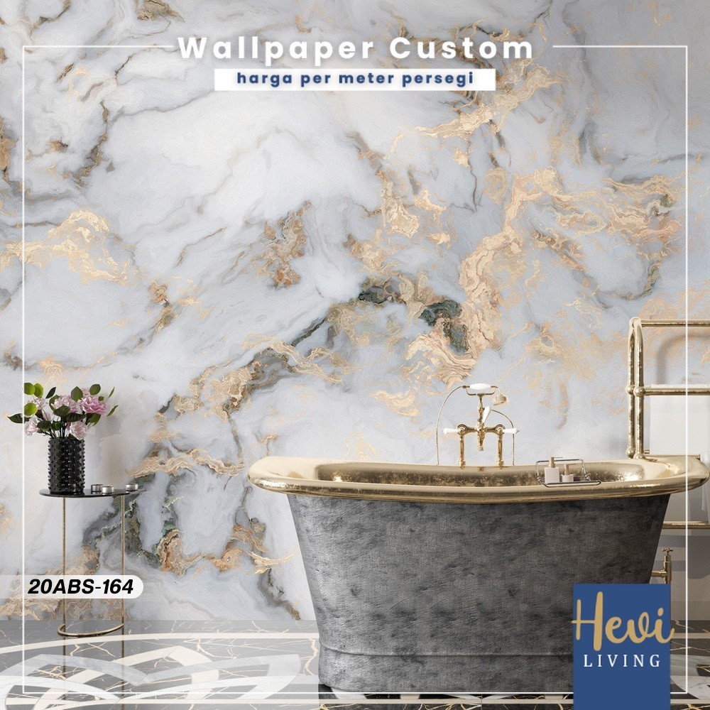Wallpaper Custom - Wallpaper Custom Kamar Mandi - Wallpaper Custom Gambar Marble / Marmer - Wallpape