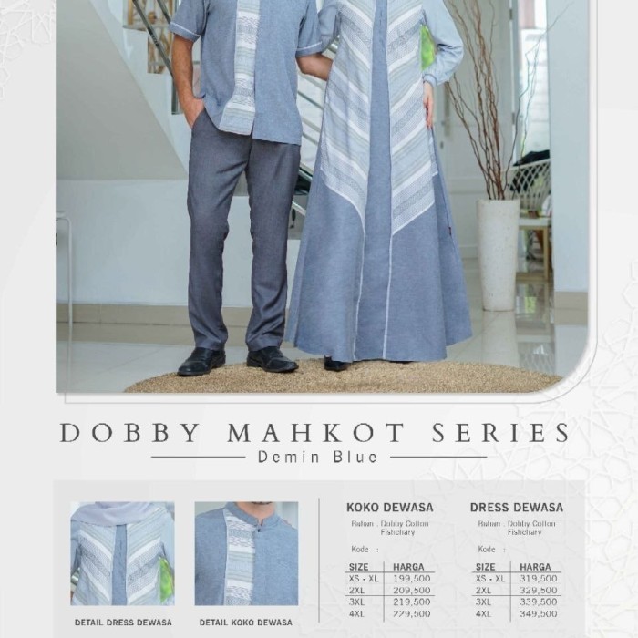 SARIMBIT KEKE DOBBY MAHKOT SERIES DENIM BLUE