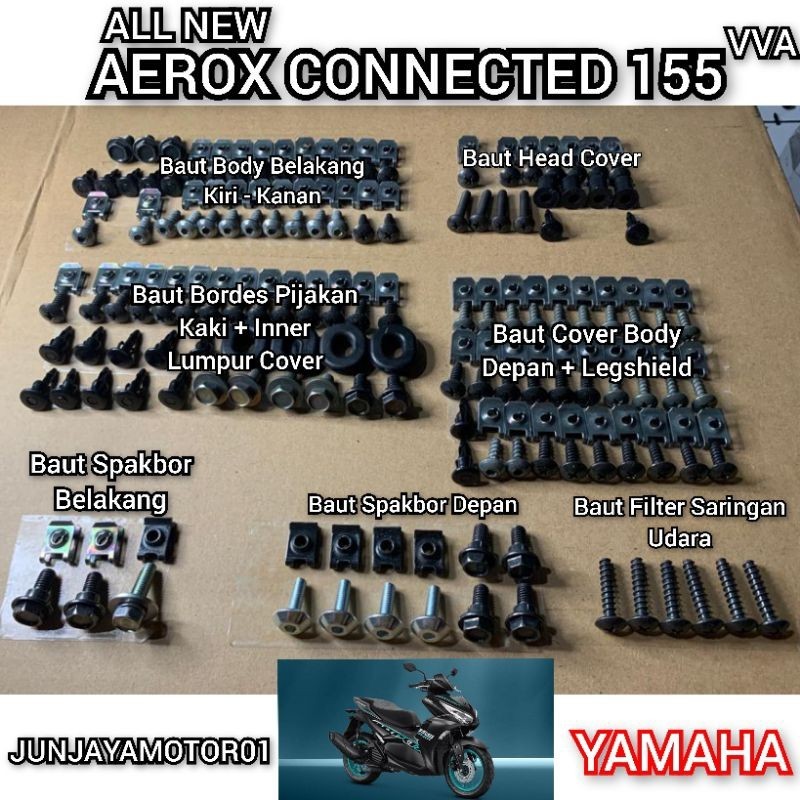 Baut Full Set Body Bodi Yamaha Aerox New Connected