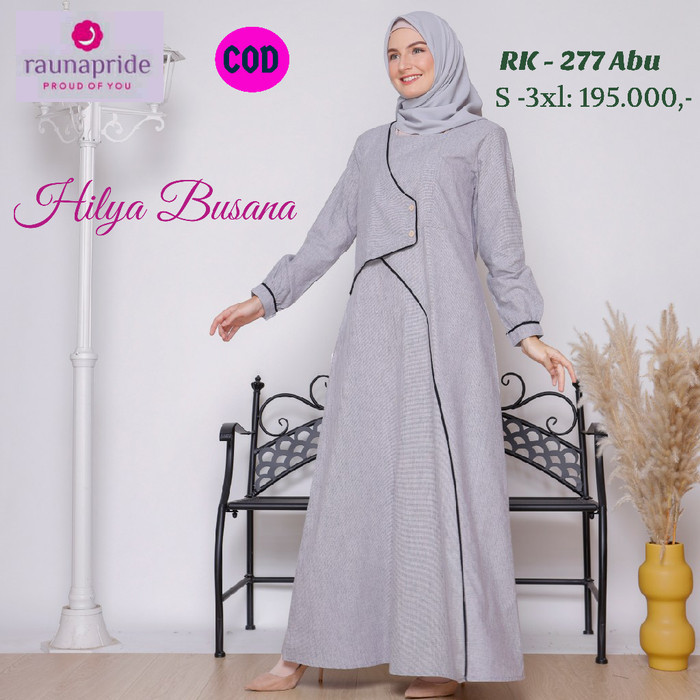 Baju Sarimbit Keluarga / Rauna / SR - 277 Abu / Fashion Muslim - Koko Anak - Abu, L