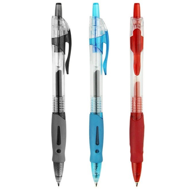 

Pulpen RIK Standard Cetekan Transparant Pena Gel 0.5mm Alat Tulis Kantor Sekolah Pen Pencet Tinta Cair Bolpoint Polos Murah Keren