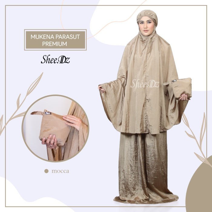 Mukena Parasut  Shee.IDz Parasit Traveling Dewasa - Hitam