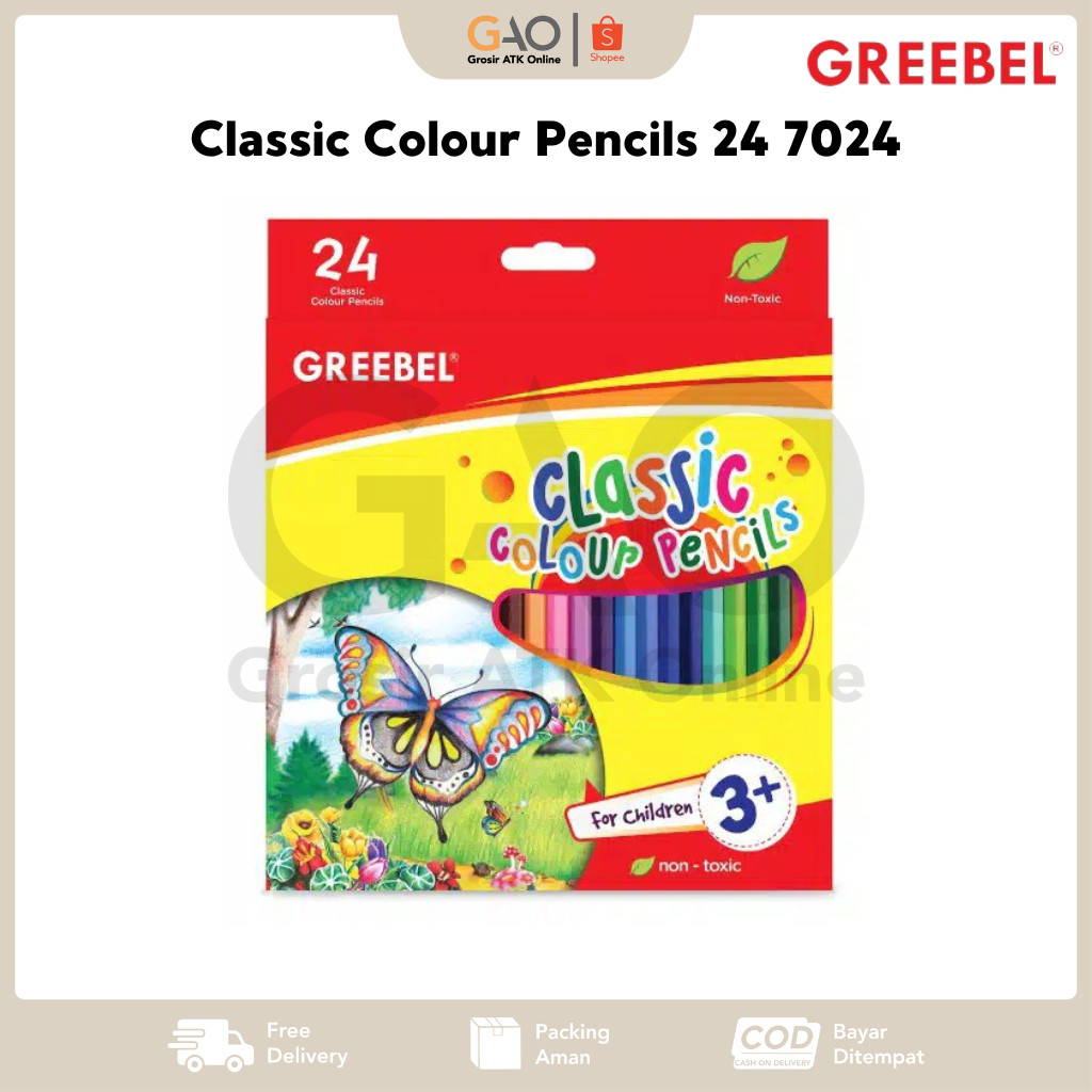 

Pensil Warna Classic Greebel 24 Warna 7024