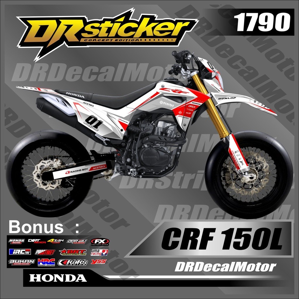 Decal crf 150 l full body stiker motor crf 150 l full body stiker decal crf hologram aksesoris motor