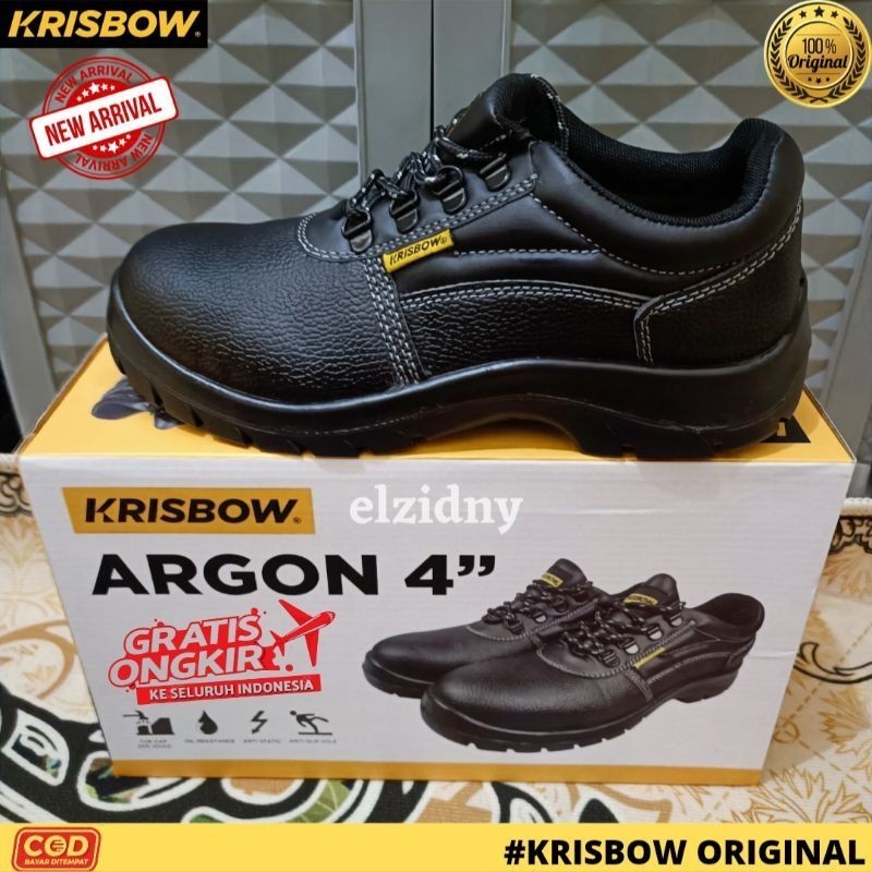 PROMO Promo Ramadhan Sale Sepatu Safety Krisbow Argon 4"  ORIGINAL 100% | Safety Shoes Krisbow | Sepatu Krisbow Ujung Besi