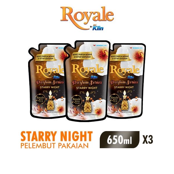 Royale Parfum Series Pelembut dan Pewangi Pakaian White Starry Night 650 ml x3