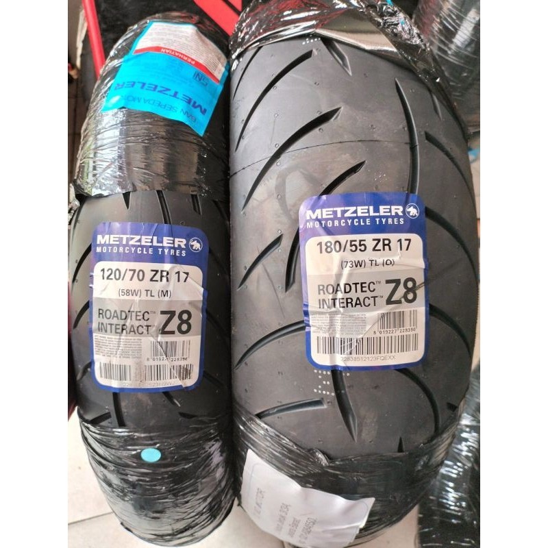 PAKETAN BAN LUAR METZELER UK 120/70-17 DAN 180/55-17 Z8 TUBELESS