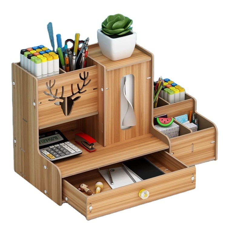 

Best Tonsmile Organiser Alat Tulis Desktop Kayu Elastis MDF Antik Multifungsi