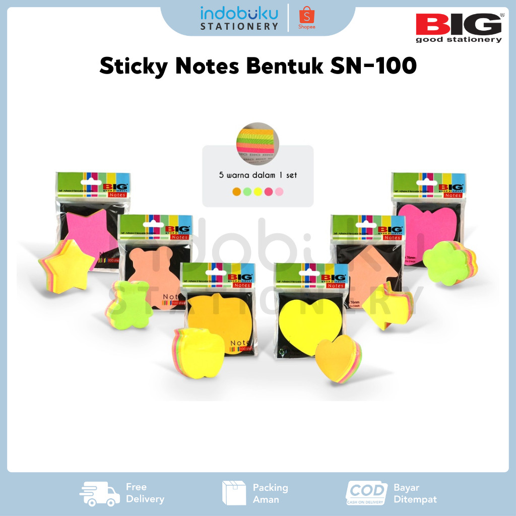 

Sticky Notes BIG Bentuk 76x76mm SN-100