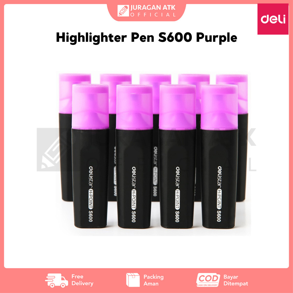 

Highlighter Pen Deli H-Point Ungu S600 Purple