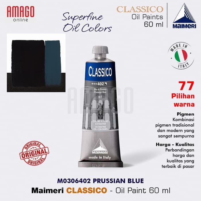 

MAIMERI Classico - Oil Paint - Prussian Blue - 60ml - M0306402