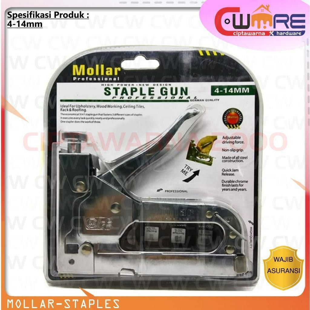 

Mollar Staples Gun Tacker 3 In 1 Staple Jok Tembak Hekter 3 Way - CwTc