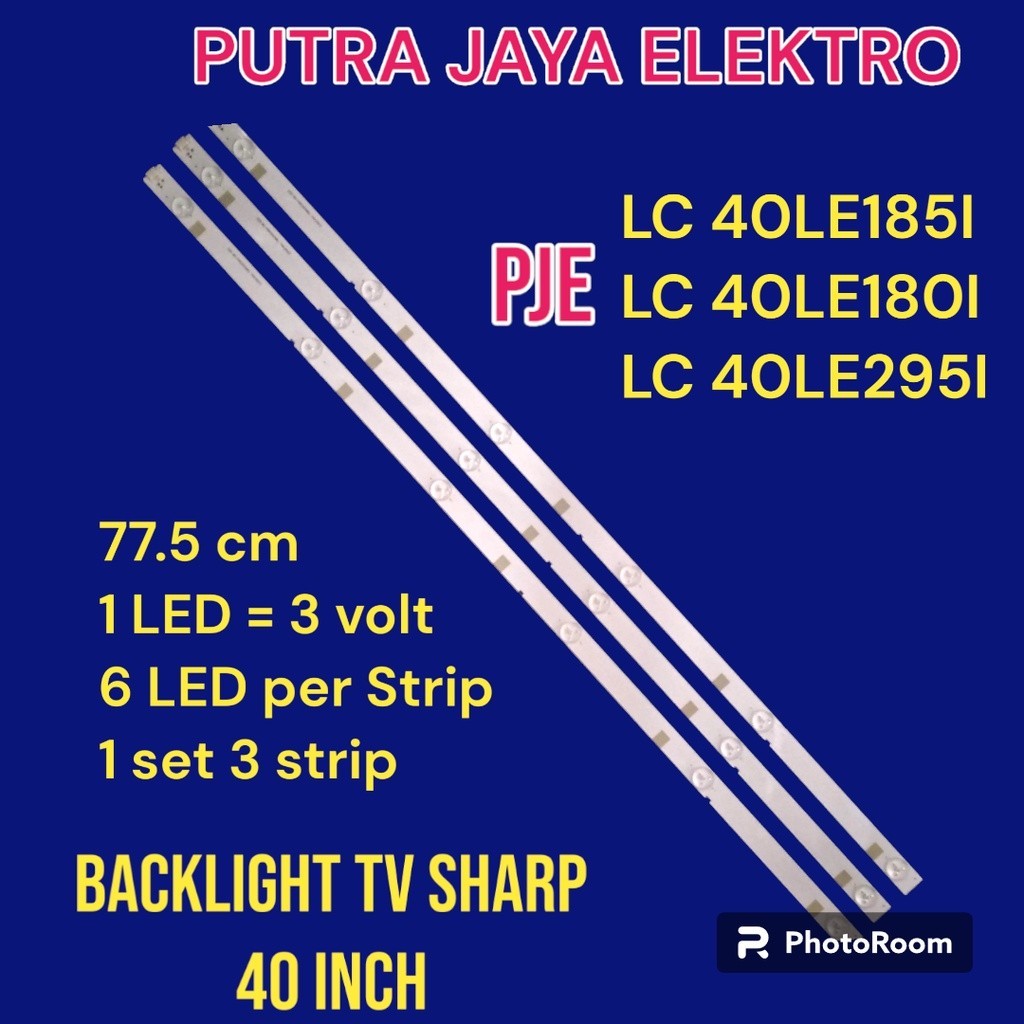 Backlight Tv Sharp 40 inch Lc-40Le180i 40Le1801 40Le185i 40Le1851 40Le295i 40Le380x 40Le2951 40Le180
